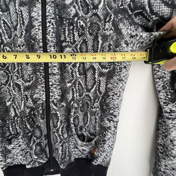 L.A.M.B. Gwen Stefani Vintage Y2K Snake Skin Zip Hoodie Size M Black - Picture 6 of 6